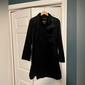 Plush black coat size small